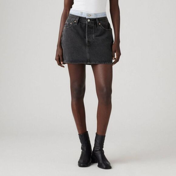 Levi's - Women's Mini Icon Skirt with Double Waistba Layer Cake - Picture 1 of 2